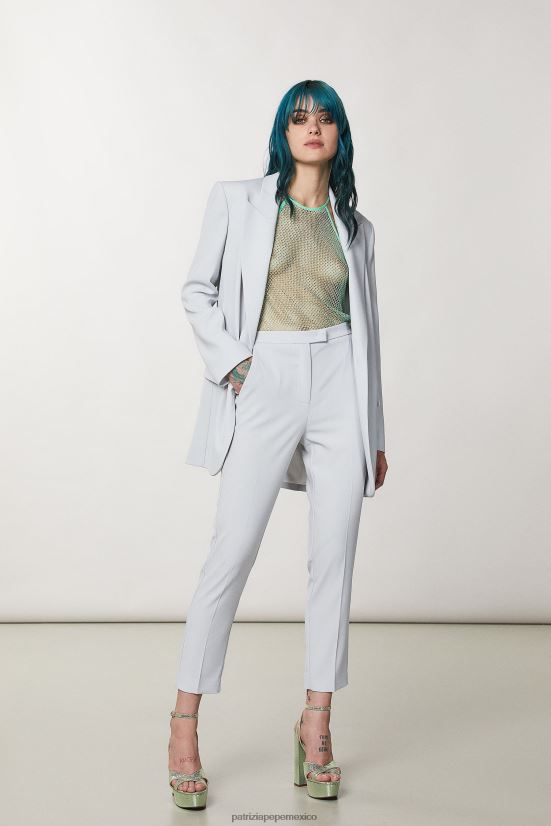 vestir mx Patrizia Pepe mujer pantalones pitillo esenciales gris mineral 66024R65