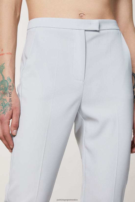 vestir mx Patrizia Pepe mujer pantalones pitillo esenciales gris mineral 66024R65