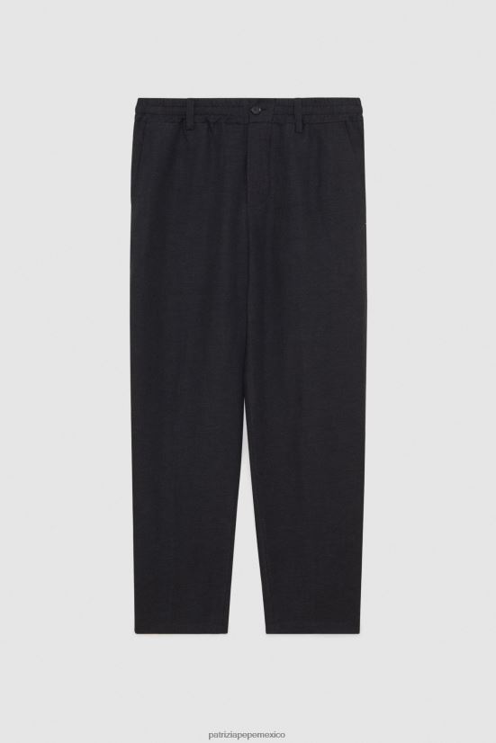 vestir mx Patrizia Pepe hombres joggers de lino Marina Real 66024R1018