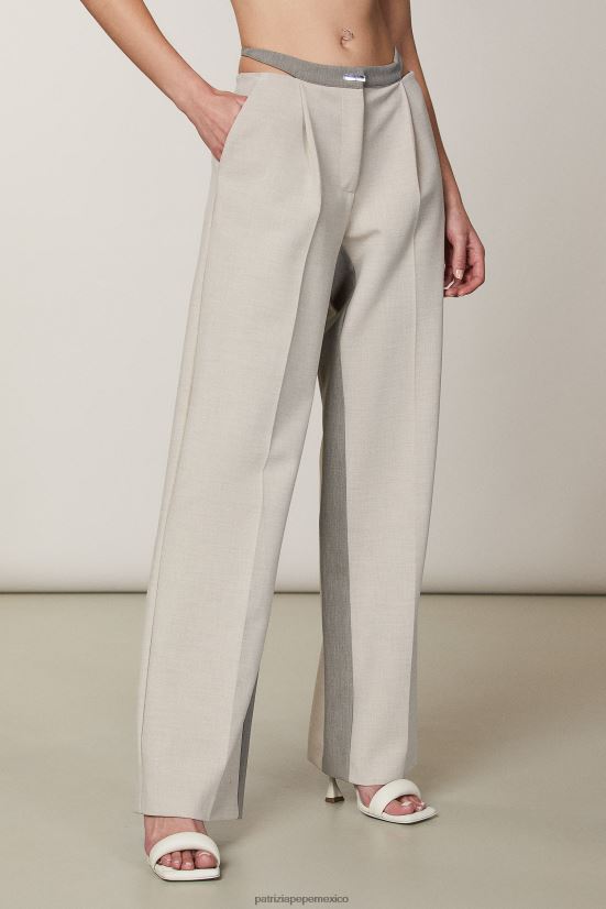 vestir mx Patrizia Pepe mujer pantalones largos mezcla natural 66024R426