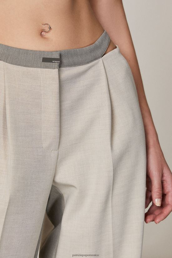 vestir mx Patrizia Pepe mujer pantalones largos mezcla natural 66024R426