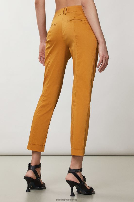 vestir mx Patrizia Pepe mujer chinos de popelín de algodón caramelo de verano 66024R223