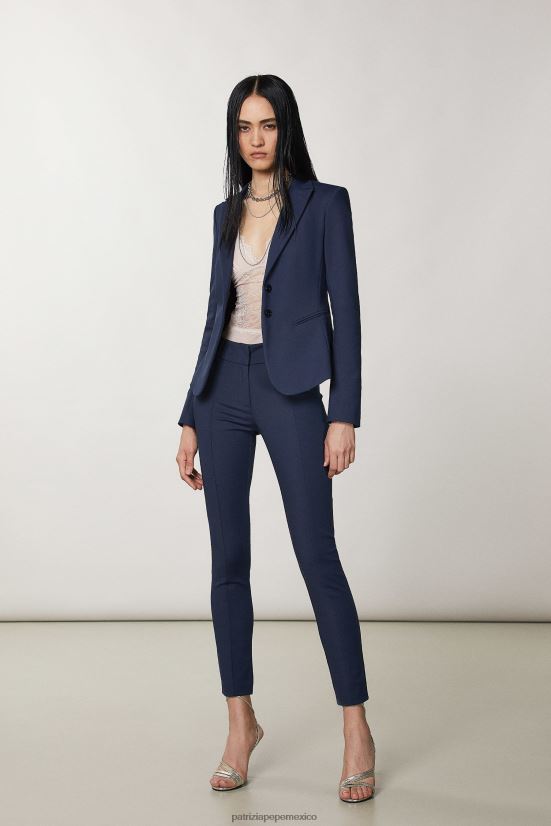 vestir mx Patrizia Pepe mujer pantalones delgados Armada 66024R549