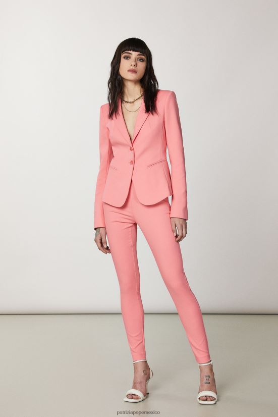 vestir mx Patrizia Pepe mujer pantalones delgados Durazno jugoso 66024R507