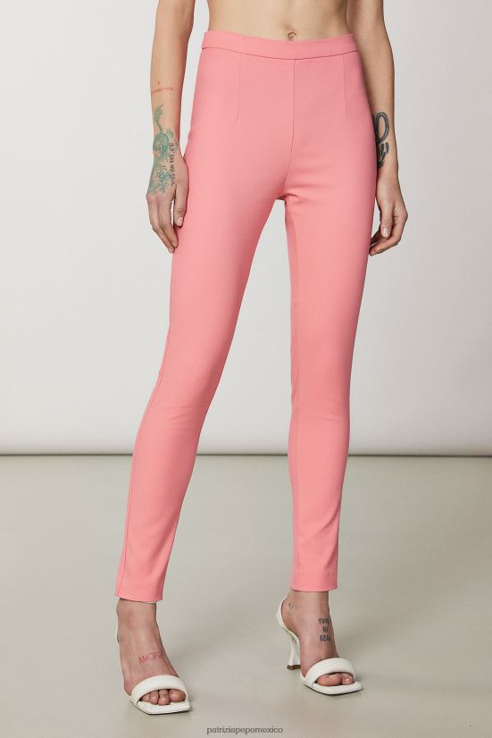 vestir mx Patrizia Pepe mujer pantalones delgados Durazno jugoso 66024R507