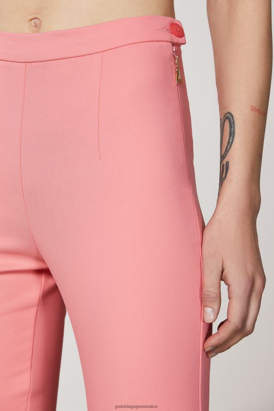 vestir mx Patrizia Pepe mujer pantalones delgados Durazno jugoso 66024R507
