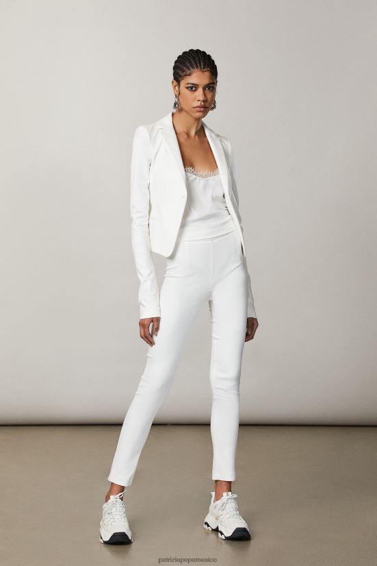 vestir mx Patrizia Pepe mujer pantalones delgados blanco 66024R682