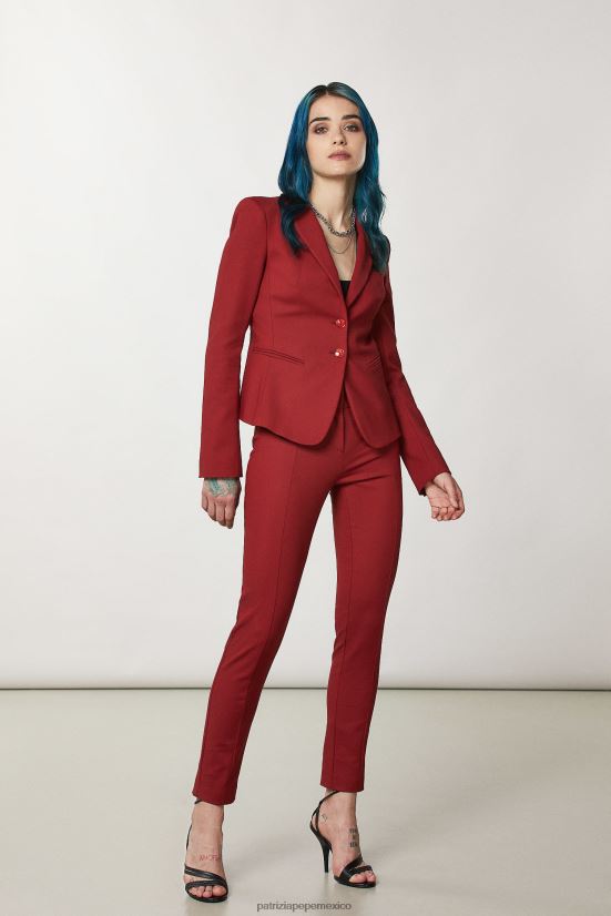 vestir mx Patrizia Pepe mujer pantalones delgados rojo marciano 66024R101