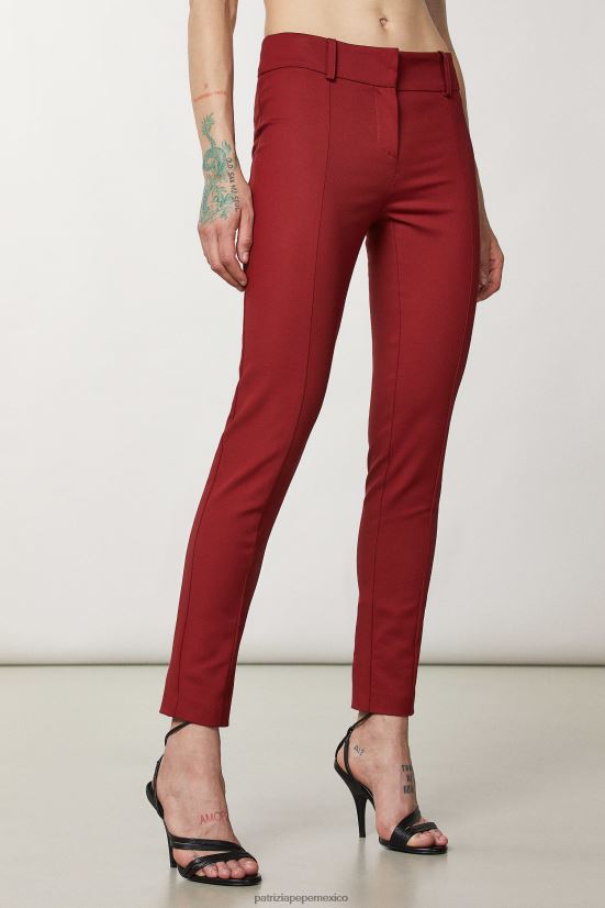 vestir mx Patrizia Pepe mujer pantalones delgados rojo marciano 66024R101