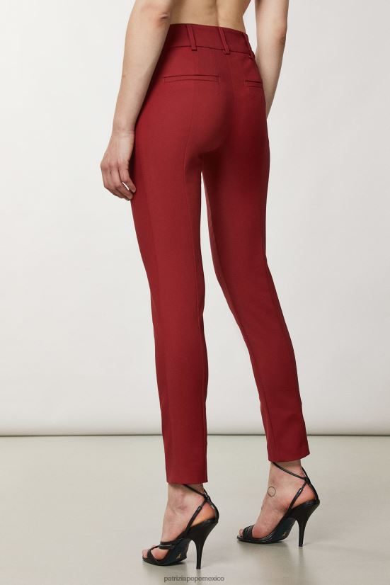 vestir mx Patrizia Pepe mujer pantalones delgados rojo marciano 66024R101