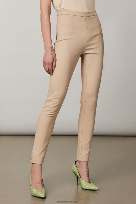 vestir mx Patrizia Pepe mujer pantalones delgados triking beige 66024R563