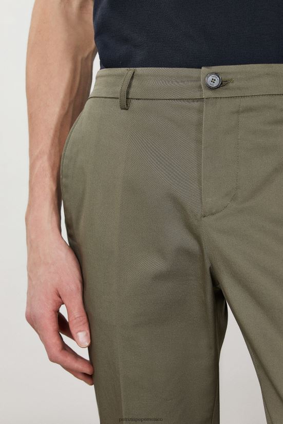 vestir mx Patrizia Pepe hombres pantalones slim fit hasta los tobillos oliva capuleto 66024R1010