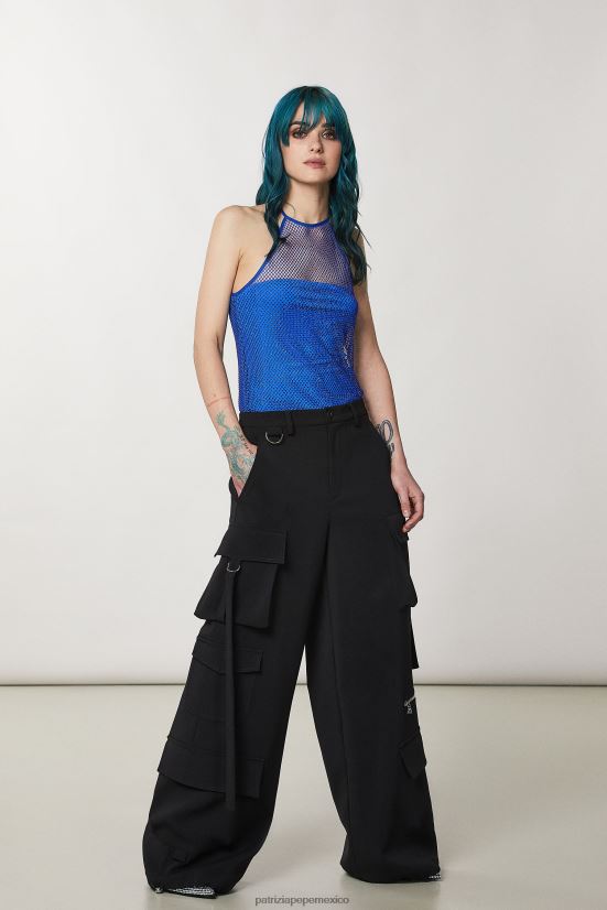 vestir mx Patrizia Pepe mujer pantalones cargo de crepé Nerón 66024R21