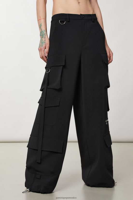 vestir mx Patrizia Pepe mujer pantalones cargo de crepé Nerón 66024R21