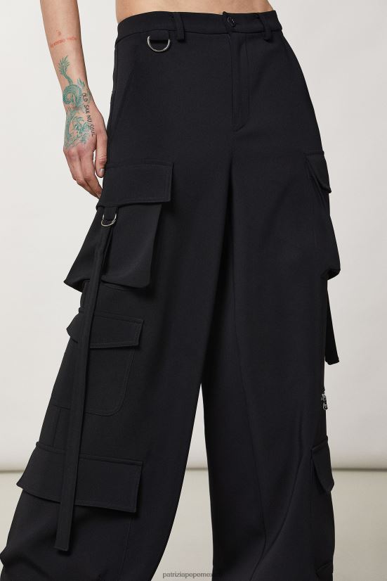 vestir mx Patrizia Pepe mujer pantalones cargo de crepé Nerón 66024R21