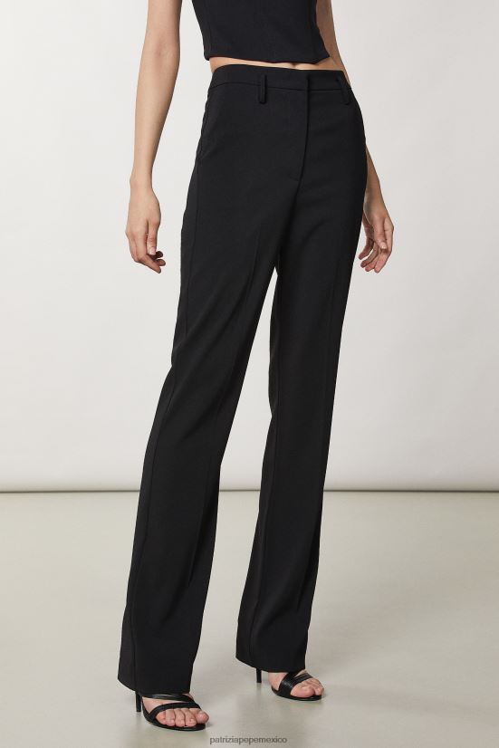 vestir mx Patrizia Pepe mujer pantalones de crepé esenciales Nerón 66024R106