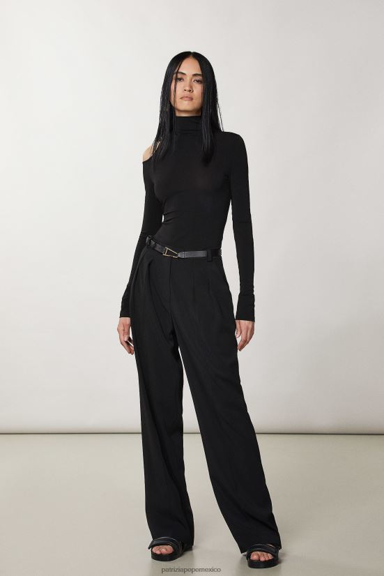 vestir mx Patrizia Pepe mujer pantalones de crepé esenciales Nerón 66024R565