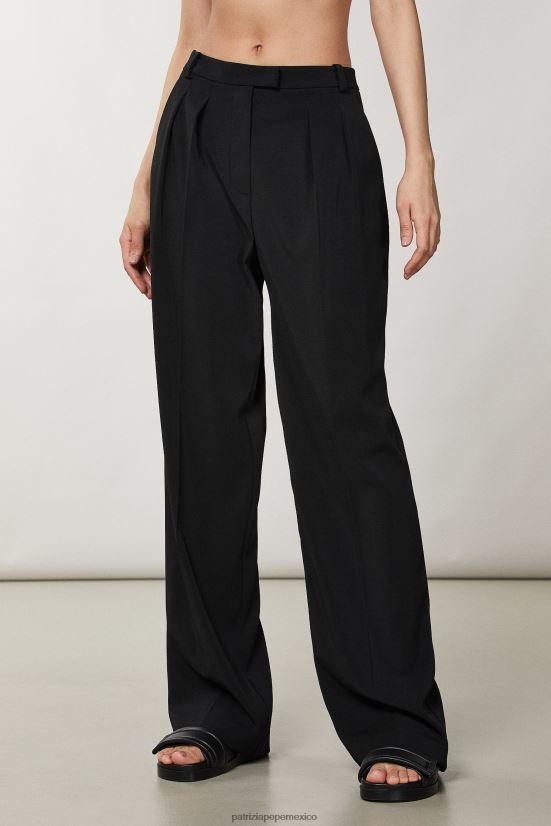 vestir mx Patrizia Pepe mujer pantalones de crepé esenciales Nerón 66024R565