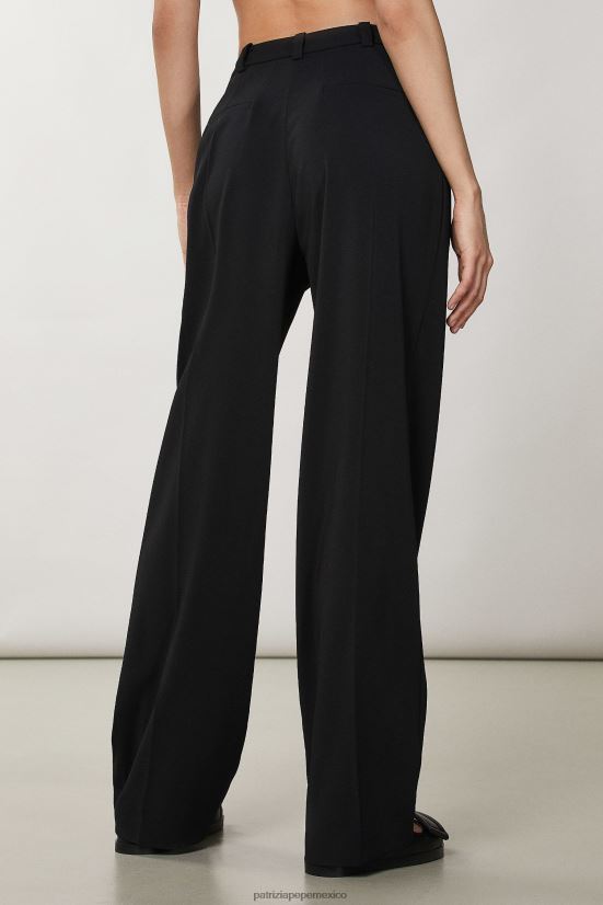 vestir mx Patrizia Pepe mujer pantalones de crepé esenciales Nerón 66024R565