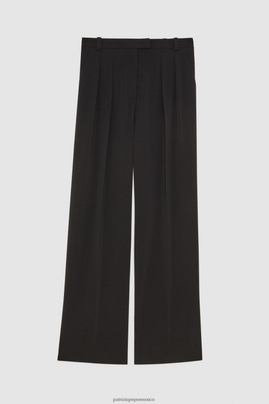 vestir mx Patrizia Pepe mujer pantalones de crepé esenciales Nerón 66024R565