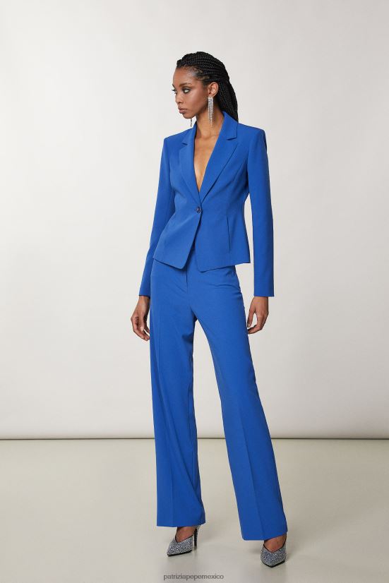 vestir mx Patrizia Pepe mujer pantalones palazzo azul glamoroso 66024R688