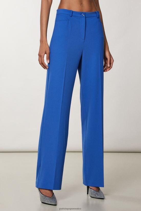 vestir mx Patrizia Pepe mujer pantalones palazzo azul glamoroso 66024R688