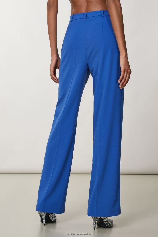 vestir mx Patrizia Pepe mujer pantalones palazzo azul glamoroso 66024R688