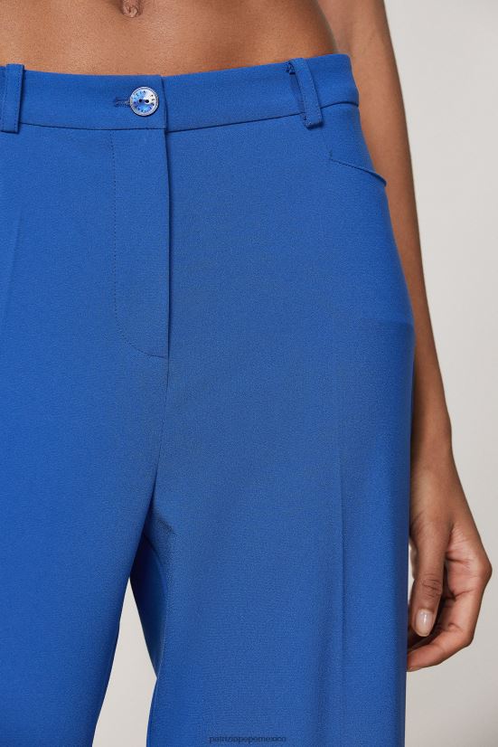 vestir mx Patrizia Pepe mujer pantalones palazzo azul glamoroso 66024R688