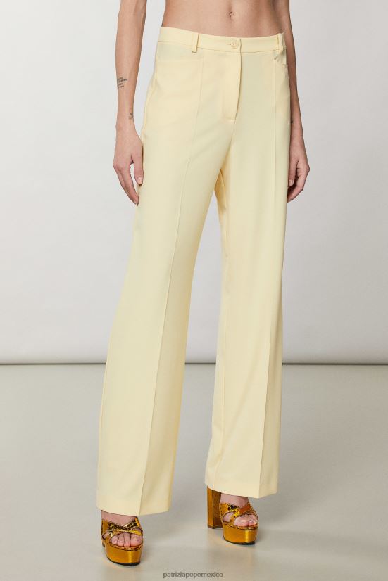 vestir mx Patrizia Pepe mujer pantalones palazzo claridad amarilla 66024R300