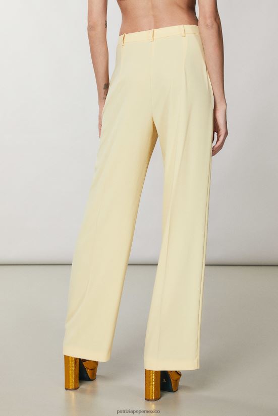 vestir mx Patrizia Pepe mujer pantalones palazzo claridad amarilla 66024R300