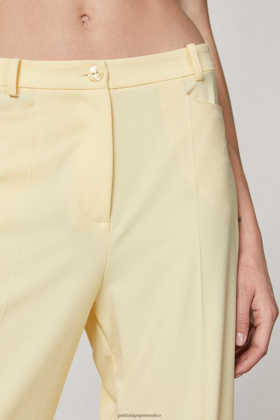 vestir mx Patrizia Pepe mujer pantalones palazzo claridad amarilla 66024R300