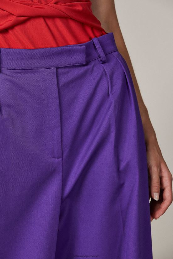 vestir mx Patrizia Pepe mujer pantalones palazzo de corte boyfriend violeta sexy 66024R576