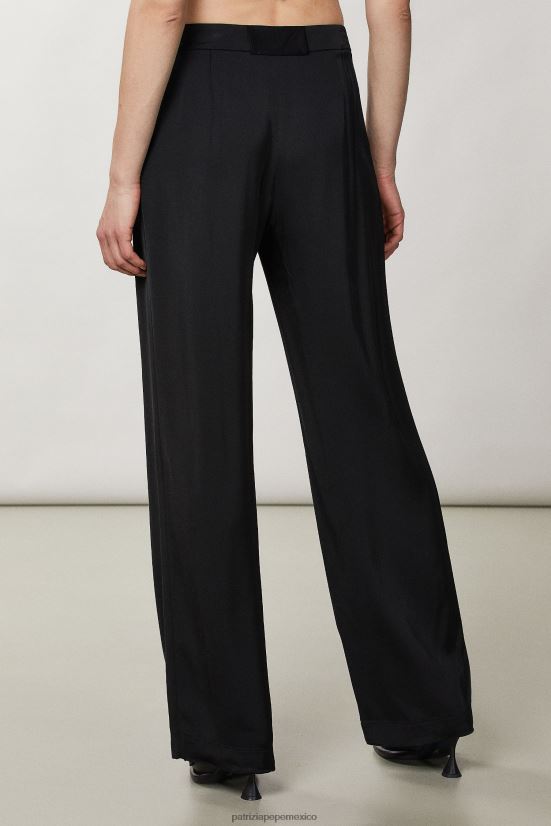 vestir mx Patrizia Pepe mujer pantalones palazzo de raso Nerón 66024R290