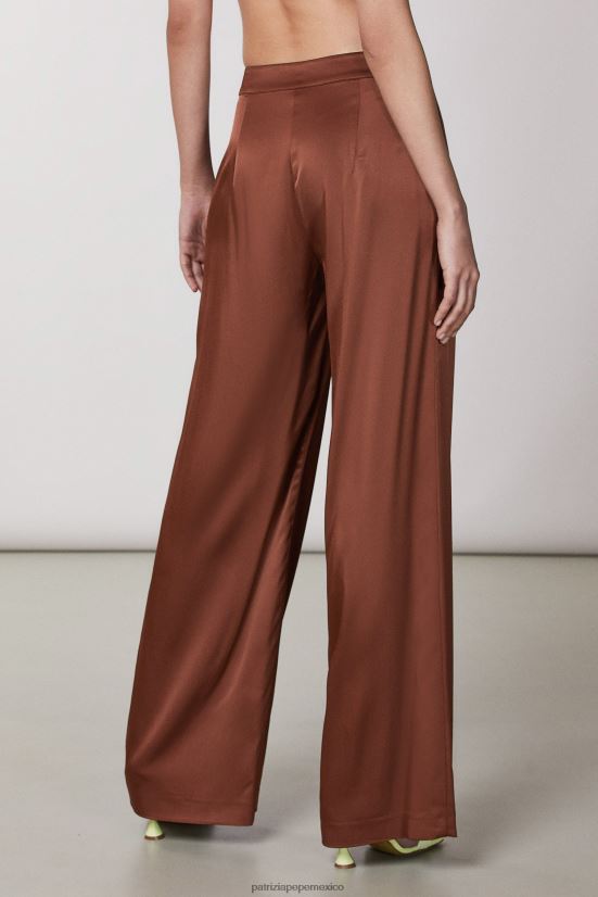 vestir mx Patrizia Pepe mujer pantalones palazzo elegantes chocolate negro 66024R495