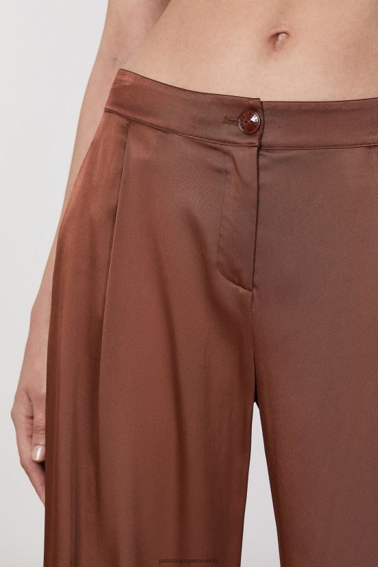 vestir mx Patrizia Pepe mujer pantalones palazzo elegantes chocolate negro 66024R495