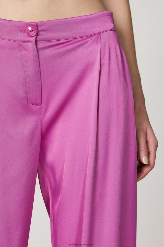vestir mx Patrizia Pepe mujer pantalones palazzo elegantes orquídea morada 66024R520