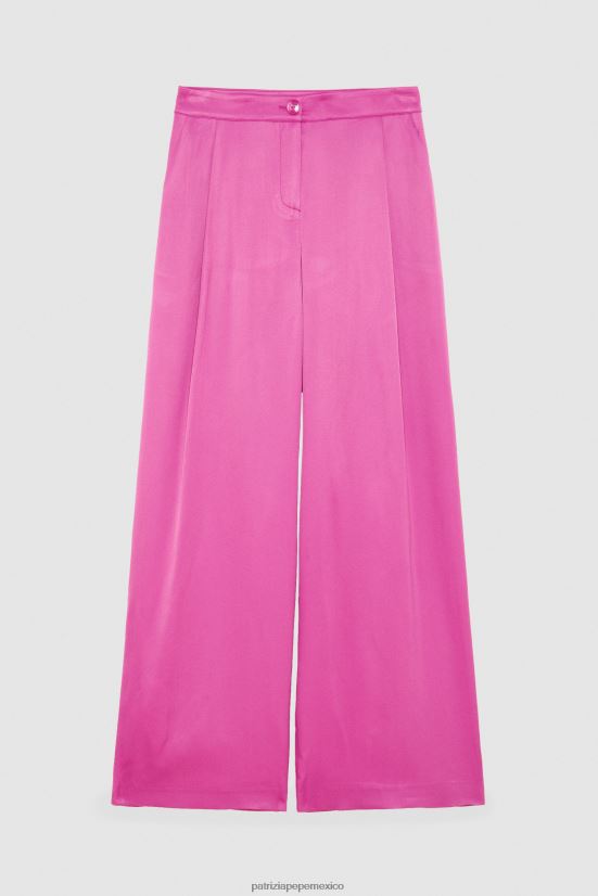 vestir mx Patrizia Pepe mujer pantalones palazzo elegantes orquídea morada 66024R520