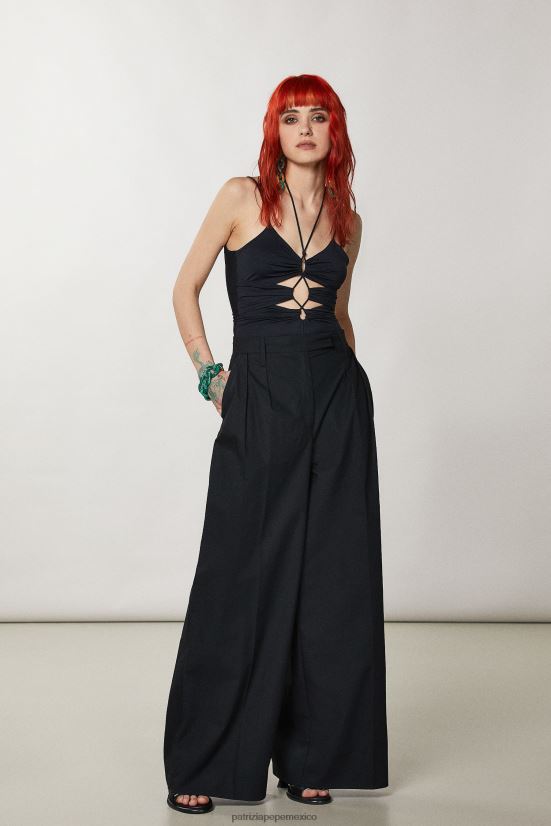 vestir mx Patrizia Pepe mujer pantalones palazzo oversize Nerón 66024R289