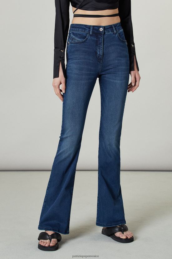 vestir mx Patrizia Pepe mujer jeans jeggings acampanados azul lavado 66024R672