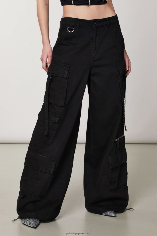 vestir mx Patrizia Pepe mujer pantalones cargo de mezclilla oversize Nerón 66024R20