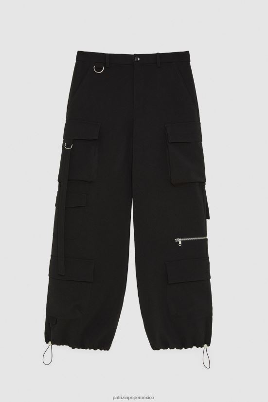 vestir mx Patrizia Pepe mujer pantalones cargo de mezclilla oversize Nerón 66024R20