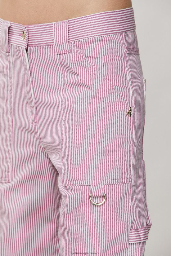 vestir mx Patrizia Pepe mujer pantalones de mezclilla a rayas rayas malva 66024R606