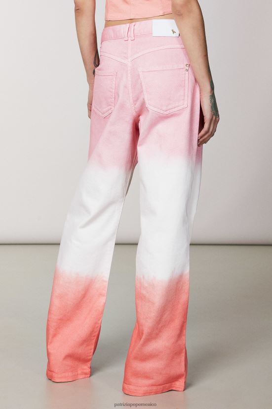 vestir mx Patrizia Pepe mujer pantalones de talle bajo melocotón jugoso degradado 66024R508