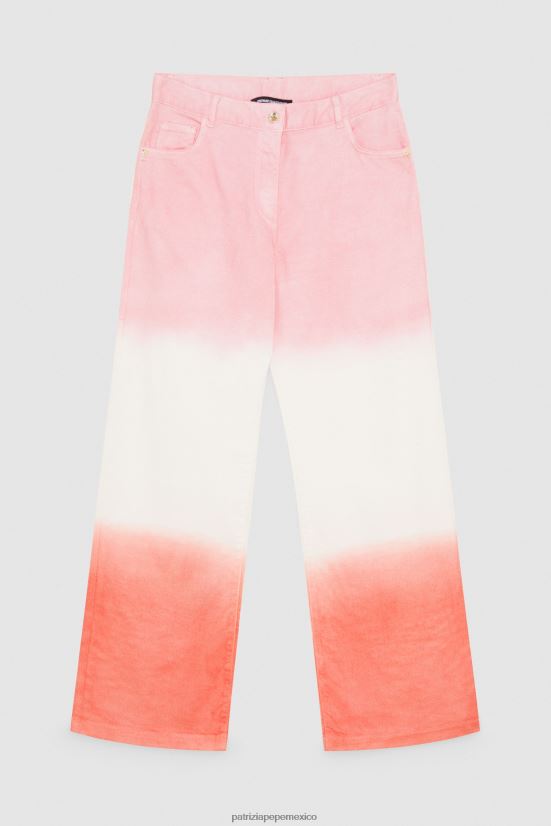 vestir mx Patrizia Pepe mujer pantalones de talle bajo melocotón jugoso degradado 66024R508