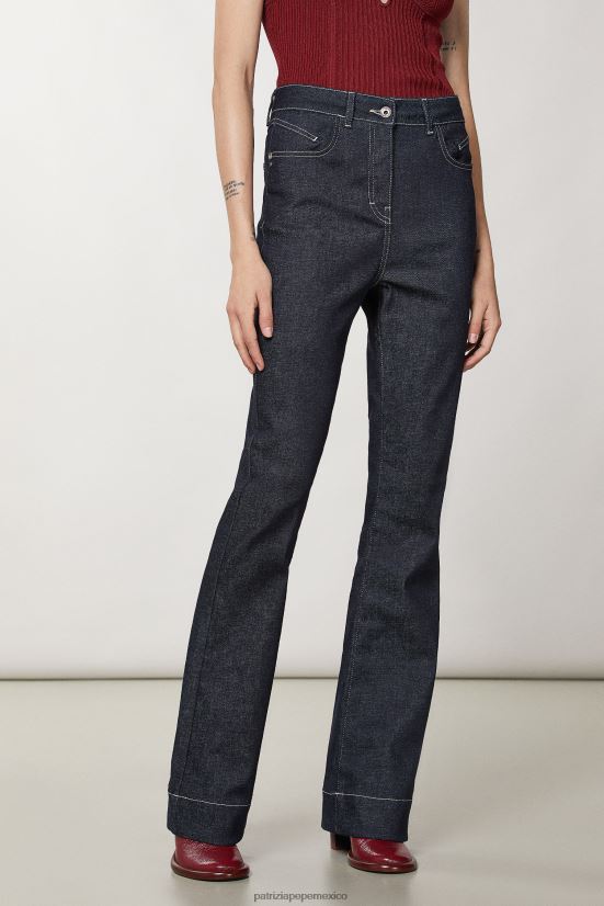 vestir mx Patrizia Pepe mujer pantalones vaqueros cómodos lavado azul marino medianoche 66024R94