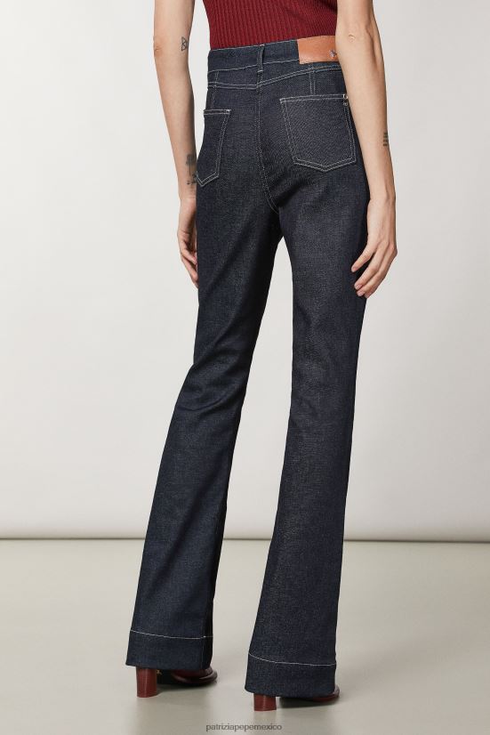vestir mx Patrizia Pepe mujer pantalones vaqueros cómodos lavado azul marino medianoche 66024R94