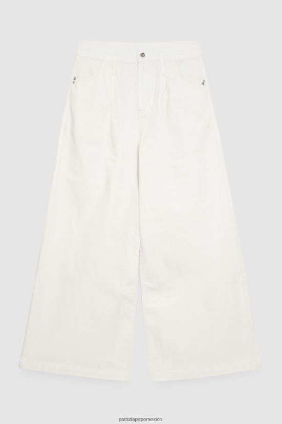 vestir mx Patrizia Pepe mujer vaqueros de gran tamaño blanco 66024R371