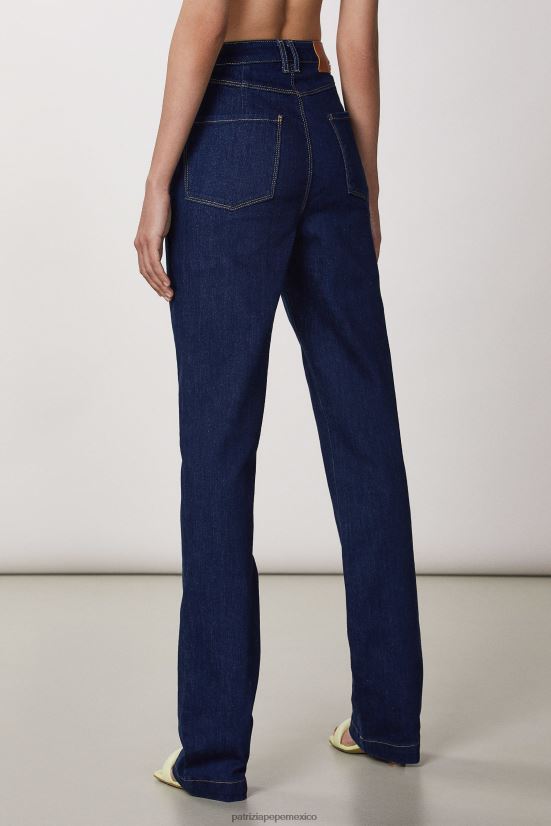 vestir mx Patrizia Pepe mujer vaqueros slim básicos de talle bajo enjuague de mezclilla azul 66024R394