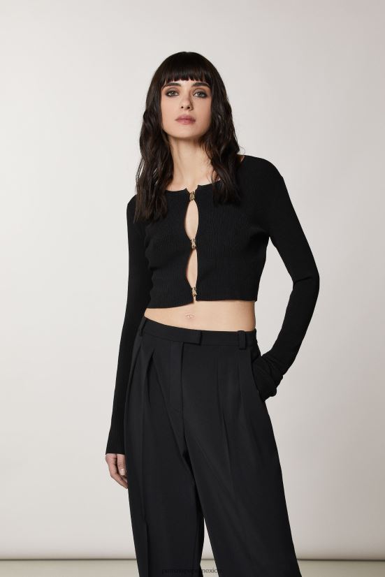 vestir mx Patrizia Pepe mujer cárdigan de punto de canalé Nerón 66024R441