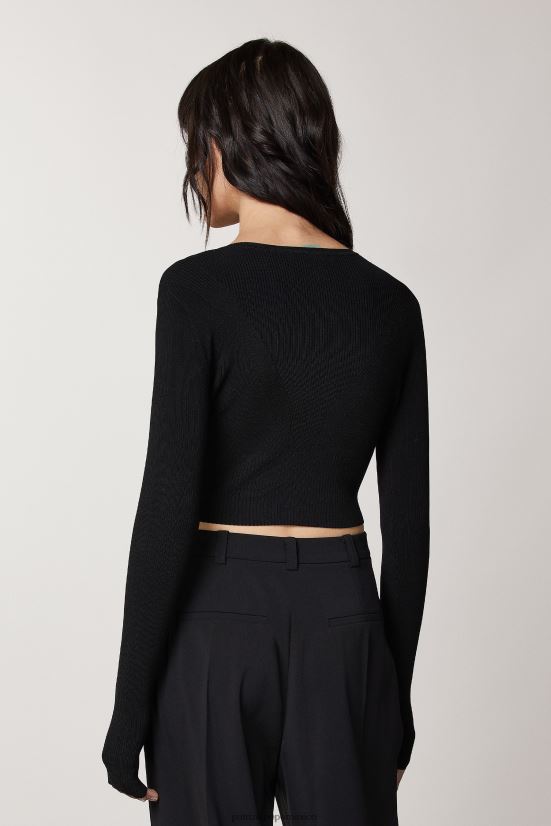 vestir mx Patrizia Pepe mujer cárdigan de punto de canalé Nerón 66024R441